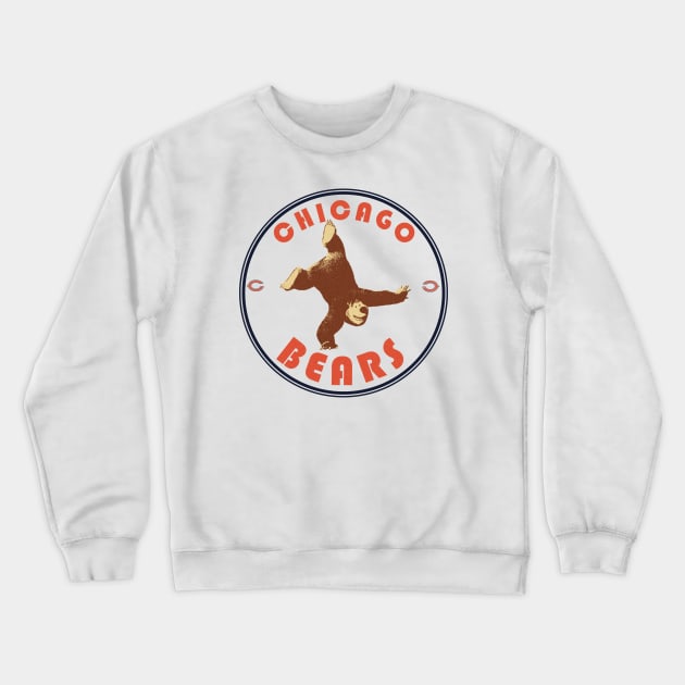 Funny Chicago Bears Retro Logo Crewneck Sweatshirt by Clever Alnita